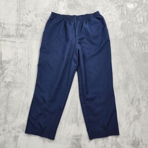 Vintage Donnkenny Pants Womens 20W Blue Pull On Straight Leg Twill Elastic Waist